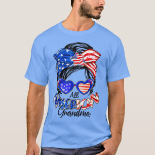 Camiseta Todas as Avós Americanas Mensageiros 4 De Julho