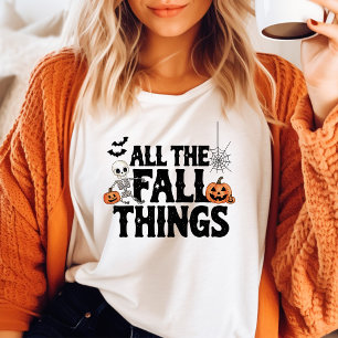Camiseta Todas as Coisas Engraçadas do Outono no Halloween