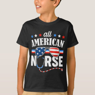 Camiseta Todas as enfermeiras americanas 4 de julho Patriót
