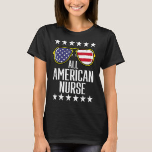 Camiseta Todas As Enfermeiras Americanas Scrub Memorial Day