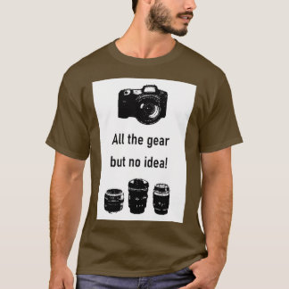 Camiseta Todas as engrenagens, mas sem ideia Fotografia