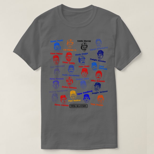 Camiseta Todas as Estrelas de Baseball de 1986 (Frente do Design)