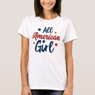 Camiseta Todas as Estrelas de Meninas Americanas