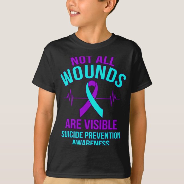 Camiseta Todas As Feridas São Visíveis E Felizes Gra De Con (Frente)