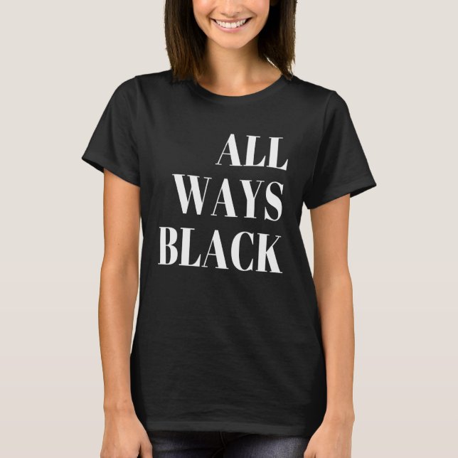 Camiseta Todas as formas de Roupa preto (Frente)