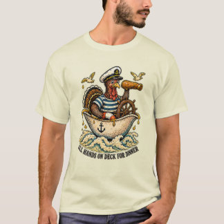 Camiseta Todas as Mãos à Obra para o Jantar de Ação de Graç