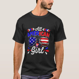 Camiseta Todas As Meninas Americanas 4 De Julho Filhas Jove