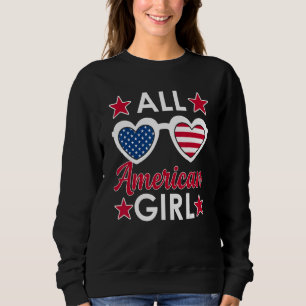 Camiseta Todas As Meninas Americanas 4 De Julho Meninas Sun