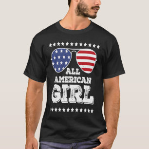 Camiseta Todas as Meninas Americanas Correspondendo Família