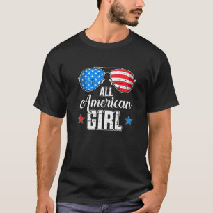 Camiseta Todas as Meninas Americanas Sinalizam Óculos Solar