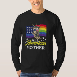 Camiseta Todas As Mulheres-Mãe Americanas 4 De Julho Da Amé
