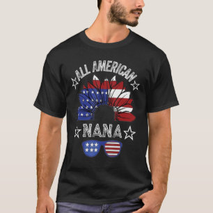 Camiseta Todas as Nanas Americanas 4 De Julho Camiseiros Su