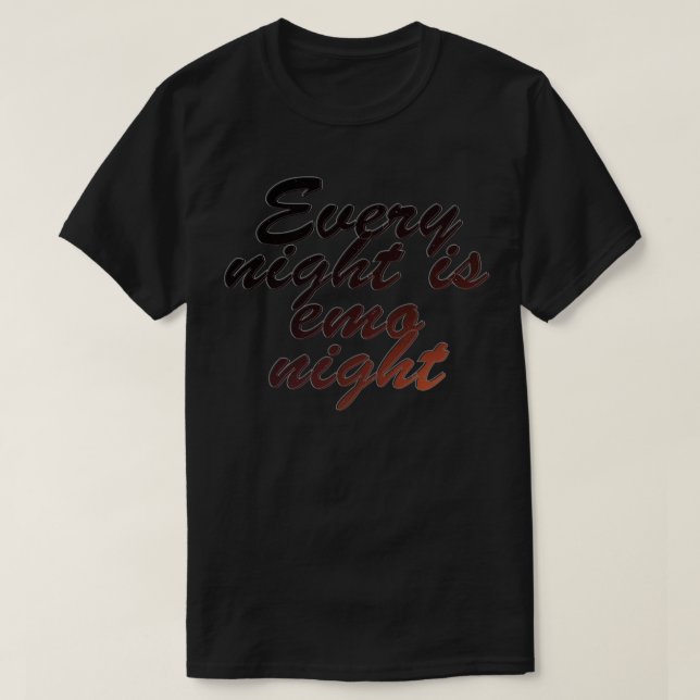Camiseta Todas as noites é a emo-noite 1 (Frente do Design)
