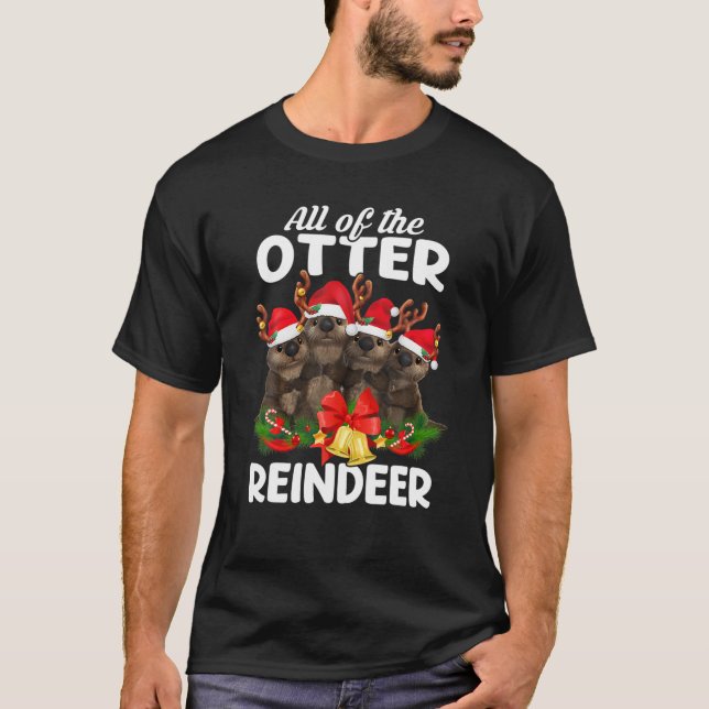 Camiseta Todas As Outras Reindeer Da Família De Pijamas Mat (Frente)
