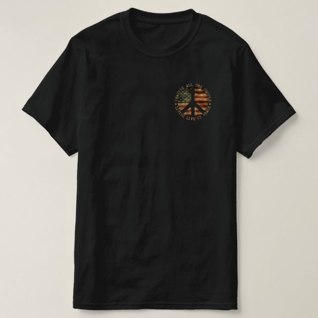 Camiseta Todas As Pessoas Imaginam Viver A Vida No Hippie D (Frente do Design)