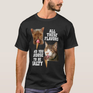 Camiseta Todas essas Sabores e você escolhe ser salgado com