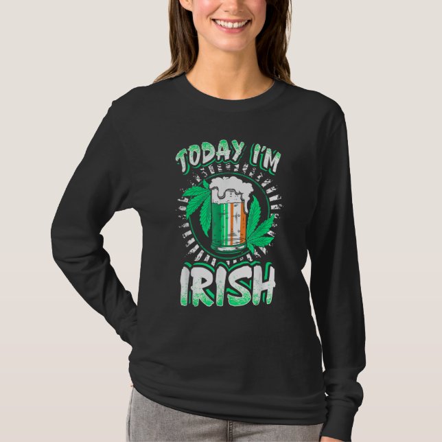 Camiseta Today Im Irish Shamrock Flag St Patricks Day (Frente)
