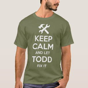 Camiseta TODD Fix Cote Engraçado Aniversário Nome Persona