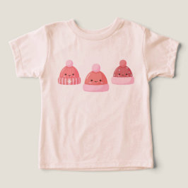 Camiseta Todd Fofo Rosa Kawaii Inverno Gorro Sorriso Desenh