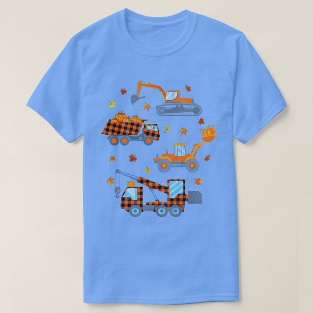 Camiseta Toddle De Construção De Caminhão De Pumpkin Em Que (Frente do Design)