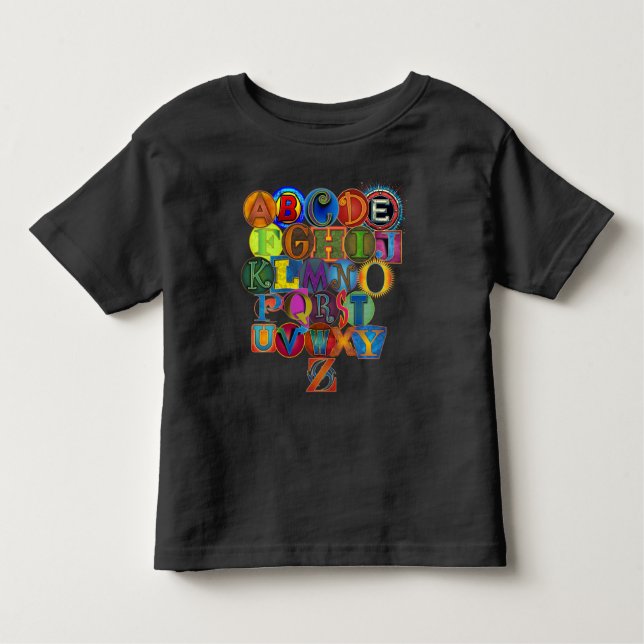 Camiseta Toddler Alphabet (Frente)