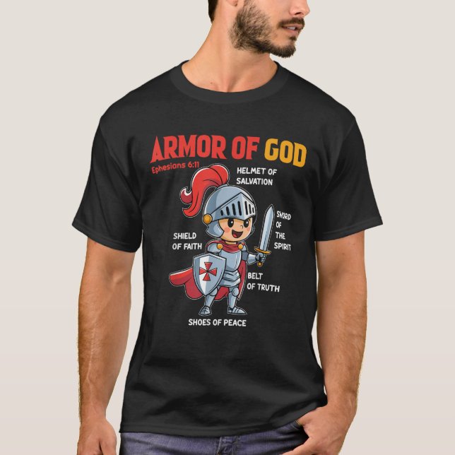 Camiseta Toddler Boy Armand Of God Brother Son Men Kid Chri (Frente)