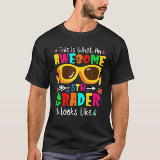 Camiseta Toddler De Volta Para A 5ª Gra Incrível Do Grau 5