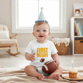 Camiseta Toddler Football First Birthday 'First Down' Tee