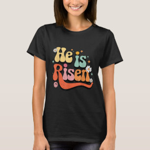 Camiseta Toddler Girl Ele É Risen Páscoa Cristã Groovy G