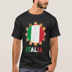 Camiseta Toddler Italiano Flag Kids Meninas Mulheres Itália