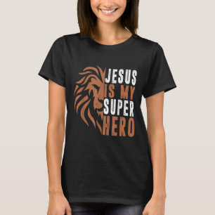 Camiseta Toddler Jesus É Meu Super Herói Cristão Deus Filho
