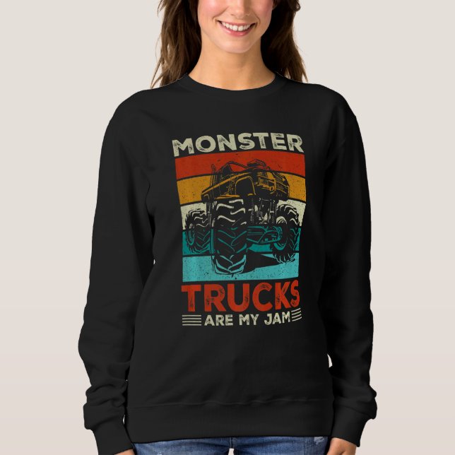 Camiseta Toddler Monster Truck Are My Jam Costume Women Boy (Frente)