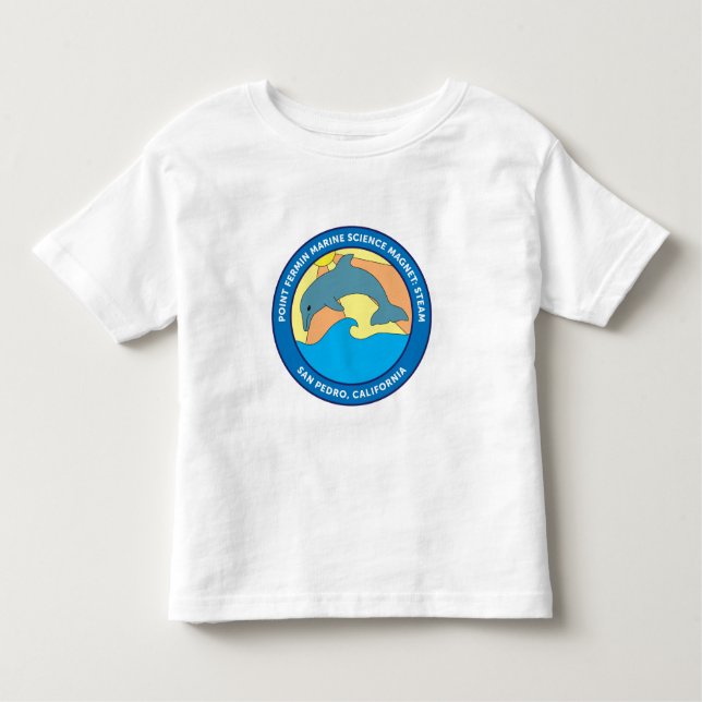 Camiseta Toddler Point Logotipo Elementar Fermin Branco (Frente)