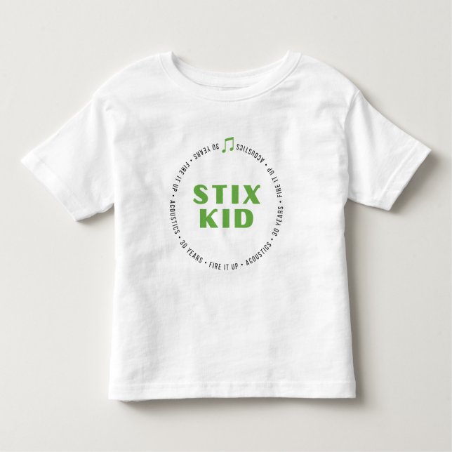 Camiseta TODDLER - Rígido Criança frente/trás (cores branca (Frente)