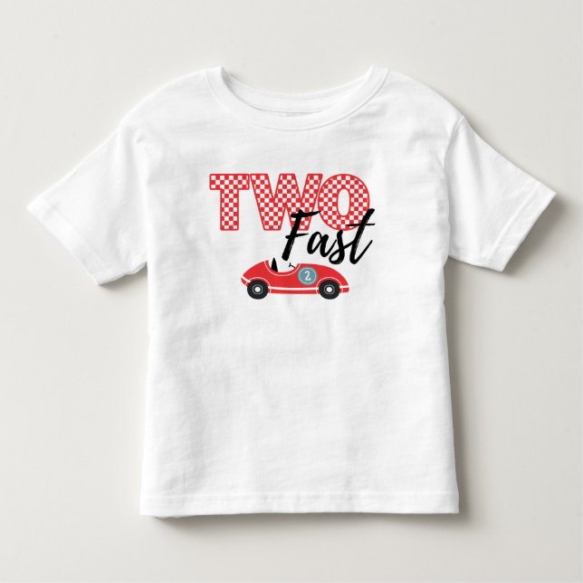 Camiseta Toddler T-Shirt, DOIS segundos aniversários Rápido (Frente)