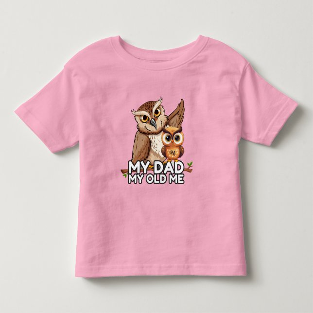 Camiseta Toddler T-Shirt: Meu Pai Meu Velho (rosa) (Frente)