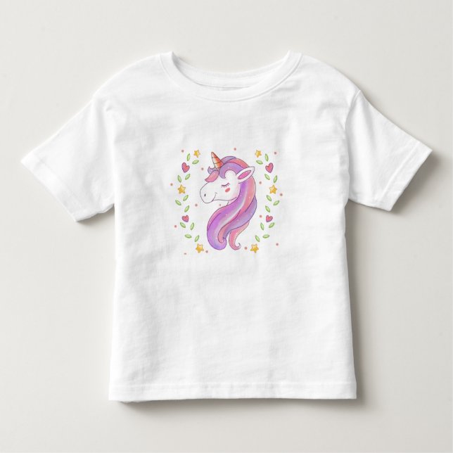 Camiseta Toddler T-Shirt-Unicorn (Frente)