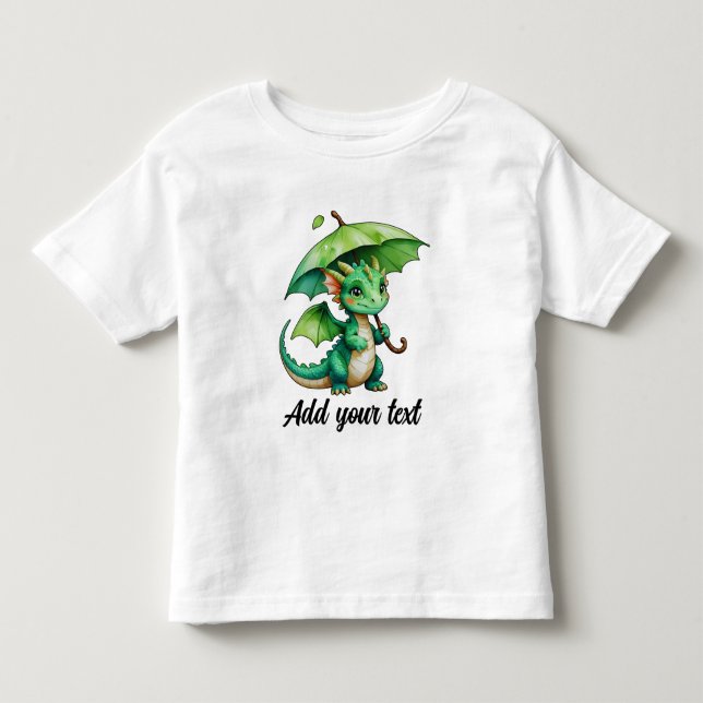 Camiseta Toddler Tee with Cute Baby Dragon (Frente)