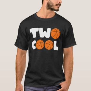 Camiseta Todler Dois Tema de Basquete de segundo aniversári