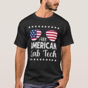 Camiseta Todo American Lab Tech 4 De Julho De Roupa Sunglas