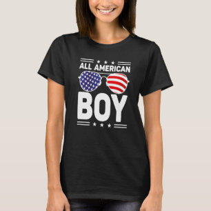 Camiseta Todo americano 4 De Julho Óculos Solares Nos Bande