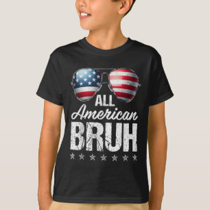 Camiseta Todo Americano Bruh Sungs Sinalizador Americano Fe