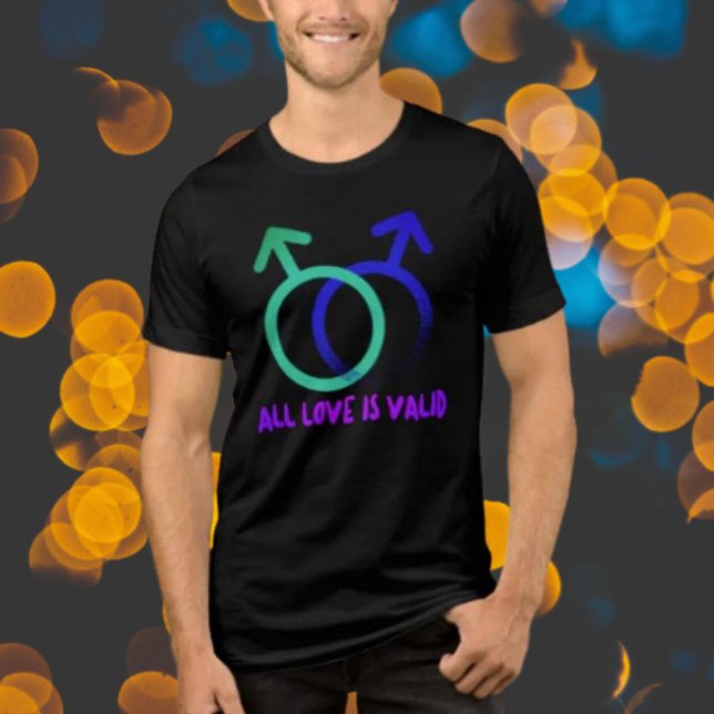 Camiseta Todo Amor É Válido Símbolos de Marte (Criador carregado)