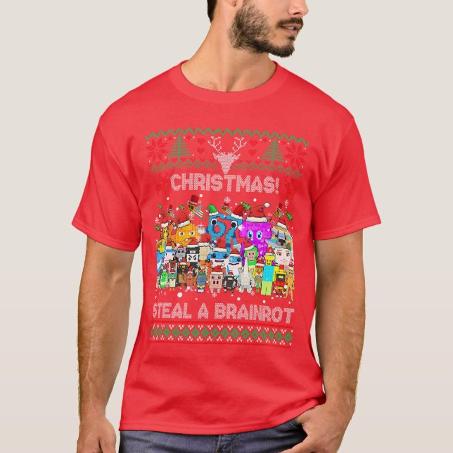 Camiseta Todo Brainrot Italiano Divertido Natal Brainrot pa (Frente)