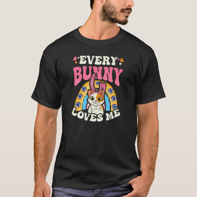 Camiseta Todo Coelho Me Ama Gato de Páscoa (Frente)