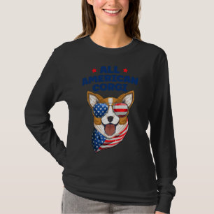 Camiseta Todo Corgi Americano 4 De Julho De 365