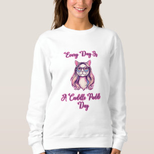 Camiseta Todo Dia É Um Dia De Poça De Abraço Gato Amante