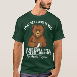 Camiseta Todo Dia Vim Trabalhar Café Urso