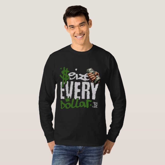Camiseta Todo Dólar Conta Mentalidade de Riqueza Moletom (Frente Completa)