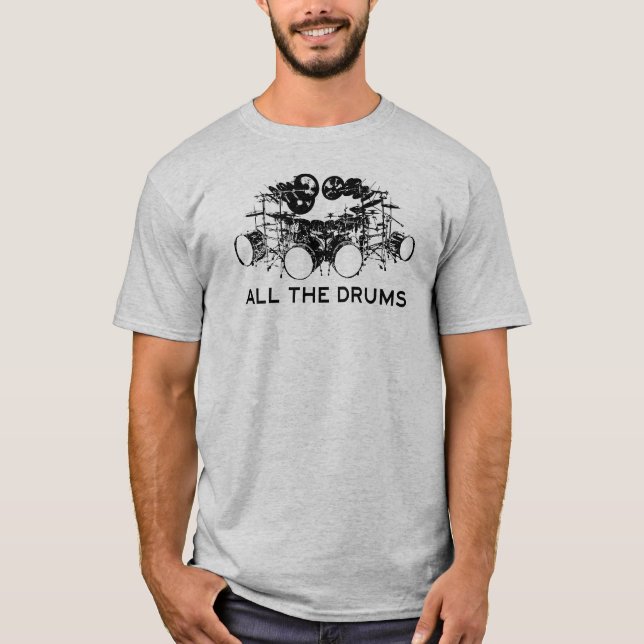 Camiseta Todo Drummer De Tambores (Frente)